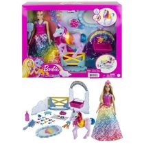 Boneca Barbie Dreamtopia - Princesa c/ Unicórnio Arco-Iris - Mattel
