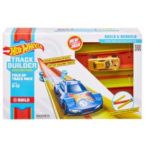 Conjunto de Pista Dobrável + Carrinho - Build - Stunt - Track Builder Unlimited - Hot Wheels - Mattel