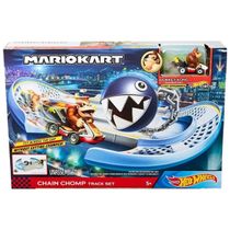 Playset Pista Mario Kart- Mordida de Chain Chomp c/ Donkey Kong - Hot Wheels - Mattel