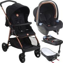 Carrinho Moises Bebe Conforto Base ISOFIX Burigotto Lui 22 Cobre