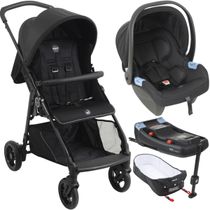 Carrinho Moises Bebe Conforto Base ISOFIX Burigotto Lui 22 Grafite