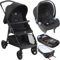 Carrinho de Bebe Moises Bebe Conforto Base Burigotto Lui 22 Grafite