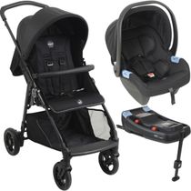 Carrinho com Bebe Conforto Base ISOFIX Burigotto Lui 22 Grafite