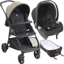 Carrinho de Bebe Moises com Bebe Conforto Burigotto Lui 22 Sand