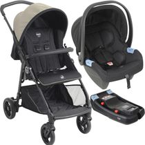 Carrinho de Bebe com Bebe Conforto e Base Burigotto Lui 22 Sand