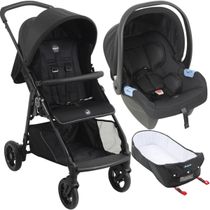 Carrinho de Bebe Moises com Bebe Conforto Burigotto Lui 22 Grafite