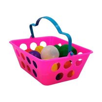 Cestinha Rosa Frutas E Legumes Mercadinho Brinquedo Infantil