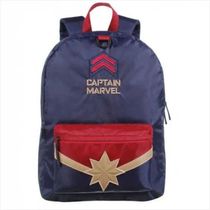 Mochila De Costas Para Meninas Super Heroina Capitã Marvel Reforçada Resisitente - Captain Marvel Cor Azul Escuro