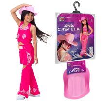 Fantasia Infantil Ana Castela Boiadeira Original com Chapéu