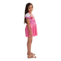 Fantasia Infantil Princesa Aurora Original Disney Vestido Curto