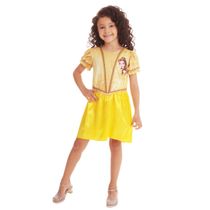 Fantasia Infantil Premium Princesa Bela Original Disney Vestido