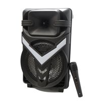 Caixa Multimídia Som Portátil 8" 20W 3000mAh ZQS8157 Preto