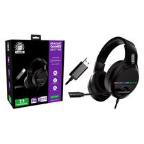 Headset Gamer RGB 5+ 7.1 USB Cabo 2 metros Y5-2000 5+Gamer