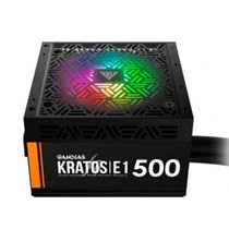 Fonte Gamdias KRATOS E1-500W 80% de Eficiência RGB Preta