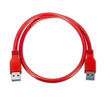 Cabo de dados USB 3.0 Macho x Macho 100cm Cor Vermelho