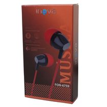 Fones de Ouvido Intra-auiculares Stereo P2 vermelho Inova
