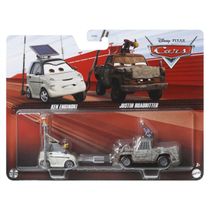 Justin Roadritter e Ken Enginoki - Pack Filme Carros Cars Disney Pixar - Metal 1/55 - Mattel