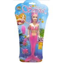 Boneca Princesa Sereia Com Luzes Sortida - ToyKing TK1042