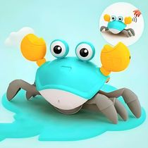 Caranguejo Fujão Brinquedo Bebê Infantil Musica Diversão - verde água