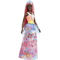 Boneca Barbie Dreamtopia Princesa Negra Cabelo Rosa - Mattel