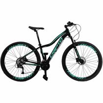 Bicicleta Aro 29 Cripto 24v Shimano Fr. Hidraulico Trava-k7 - Preto-verde - 17" Preto-verde